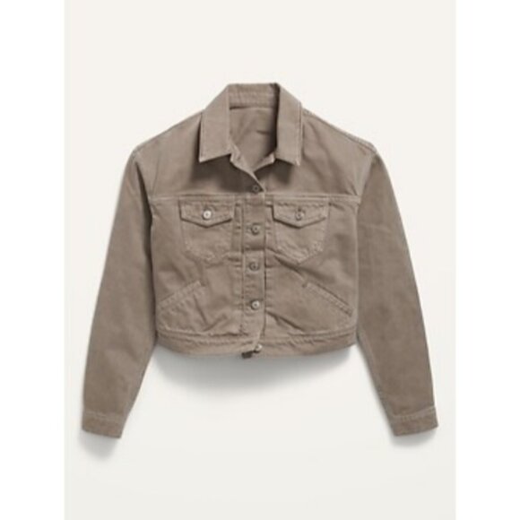 Old Navy Cropped Jean Jacket - Picture 1 of 13